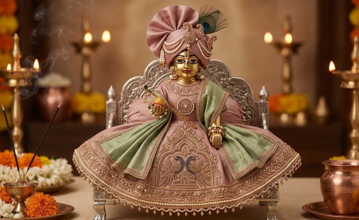 Handcrafted Laddu Gopal poshak for Akshaya Tritiya