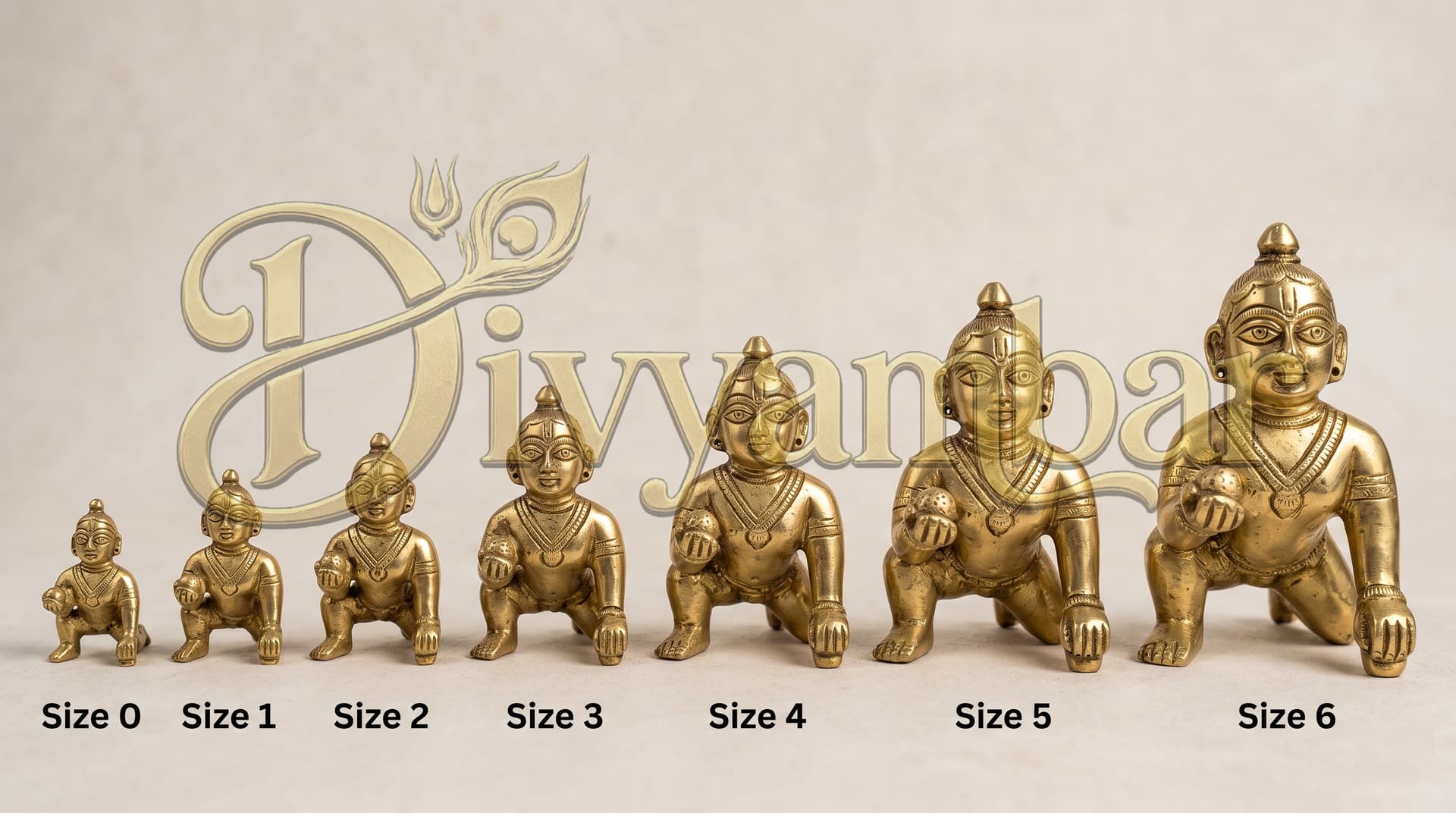 Laddu Gopal Dress Size Chart 0 to 10 - Inches, CM, Poshak Size and Visual Guide