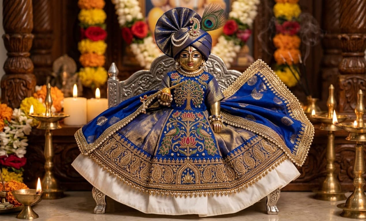 Kanha Ji poshak color guide for Akshaya Tritiya