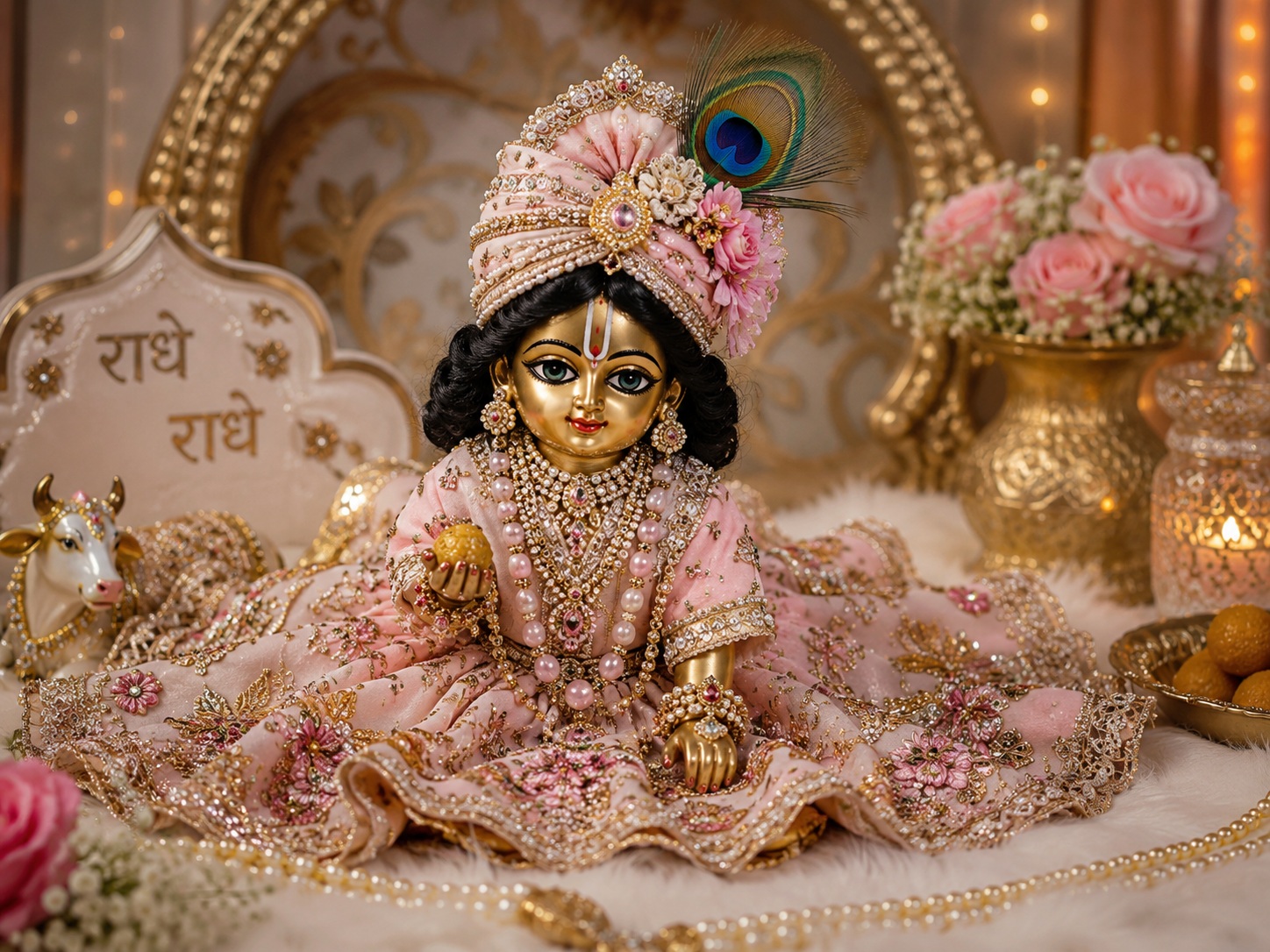 Janmashtami Laddu Gopal shringar,complete mukut and jewellery guide