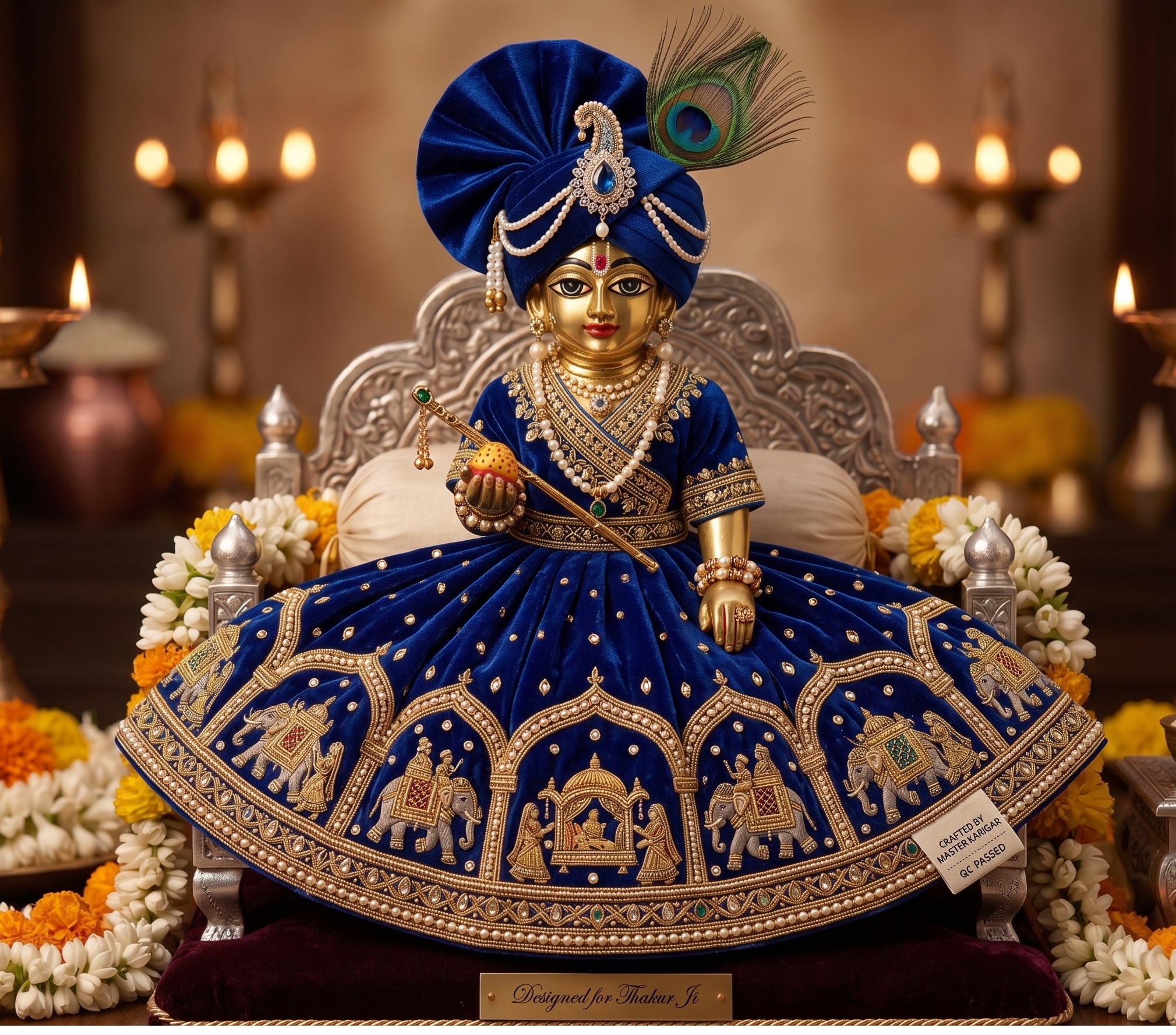 Laddu Gopal daily poshak cotton rotation, Kanha Ji dress collection